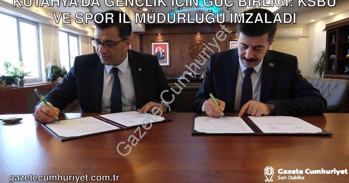 "Kütahya'da Gençlik İçin Güç Birliği: KSBÜ ve Spor İl Müdürlüğü İmzaladı" başlıklı haber için fotore