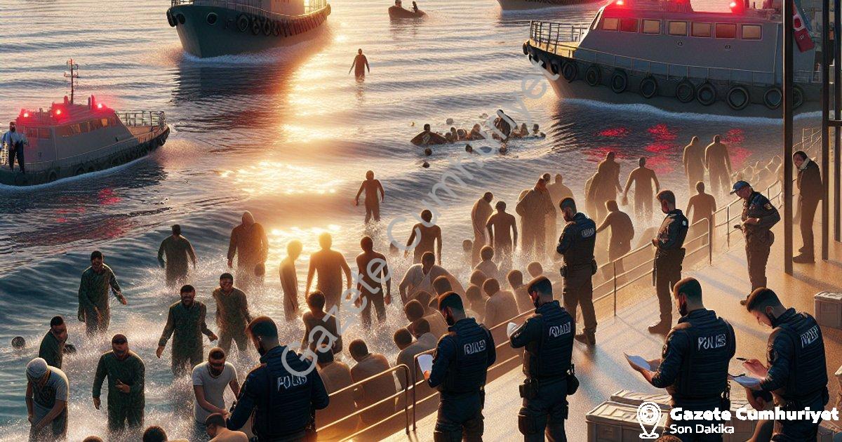 "İzmir Kıyılarında Hareketli Saatler: 120 Düzensiz Göçmen İşlem Gördü" başlıklı haber için fotoreali