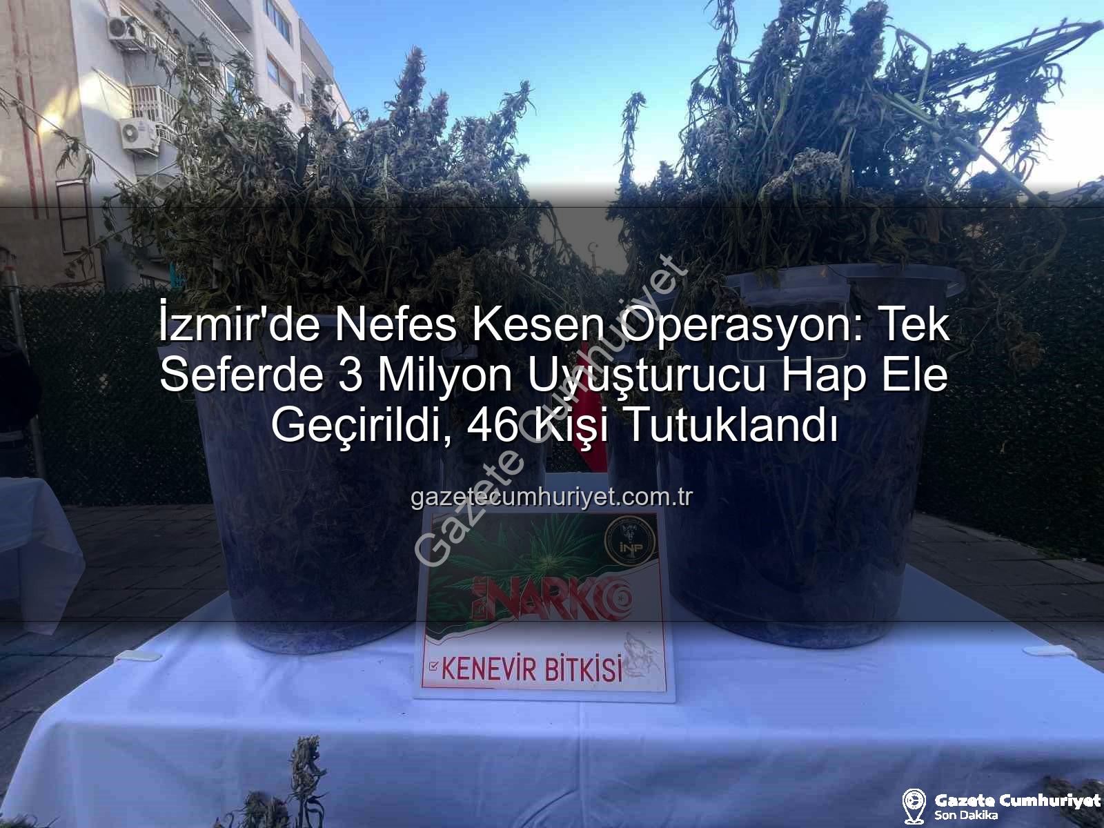 uyuşturucu hap operasyonu - İzmir'de Nefes Kesen Operasyon: Tek Seferde 3 Milyon Uyuşturucu Hap Ele Geçirildi, 46 Kişi Tutuklandı