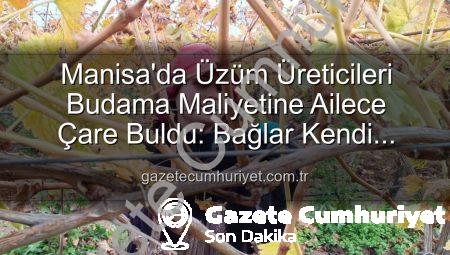 Manisa’da Üzüm Üreticileri Budama Maliyetine Ailece Çare Buldu: Bağlar Kendi Emeğiyle Şekilleniyor