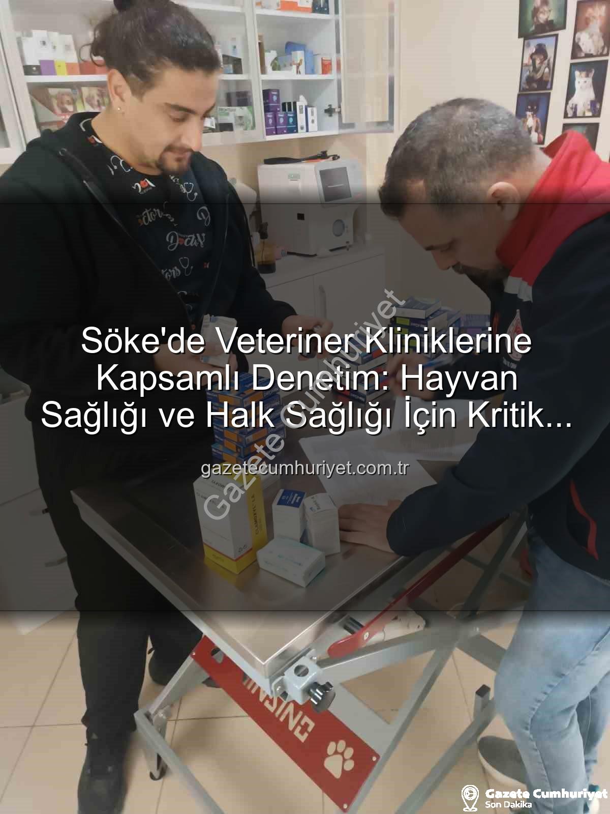 veteriner klinik denetimi - Söke'de Veteriner Kliniklerine Kapsamlı Denetim: Hayvan Sağlığı ve Halk Sağlığı İçin Kritik Adımlar