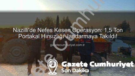 Nazilli’de Nefes Kesen Operasyon: 1,5 Ton Portakal Hırsızlığı Jandarmaya Takıldı!