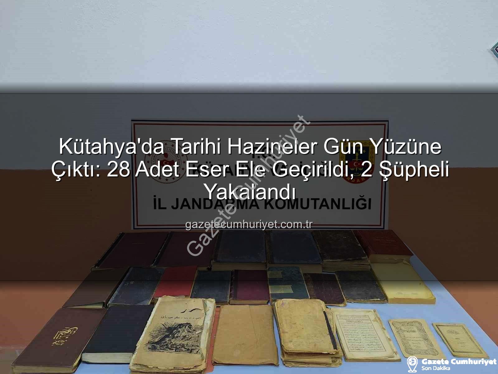 tarihi eser - Kütahya'da Tarihi Hazineler Gün Yüzüne Çıktı: 28 Adet Eser Ele Geçirildi, 2 Şüpheli Yakalandı