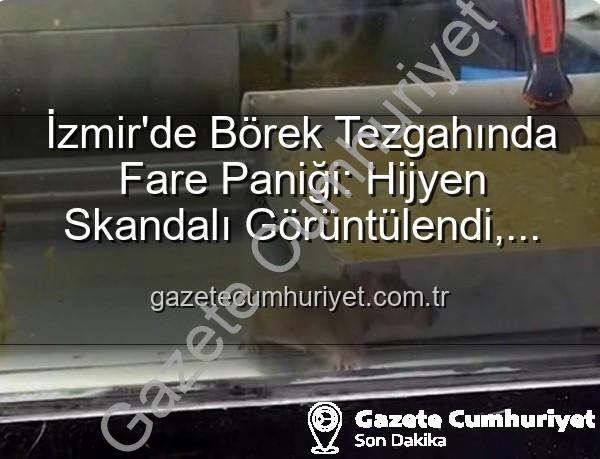 börek tezgahında fare - İzmir'de Börek Tezgahında Fare Paniği: Hijyen Skandalı Görüntülendi, İşletme Mühürlendi!