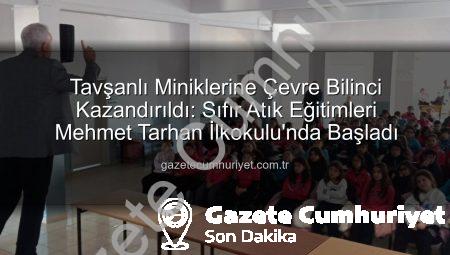 Tavşanlı Miniklerine Çevre Bilinci Kazandırıldı: Sıfır Atık Eğitimleri Mehmet Tarhan İlkokulu’nda Başladı
